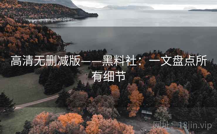 高清无删减版——黑料社:一文盘点所有细节